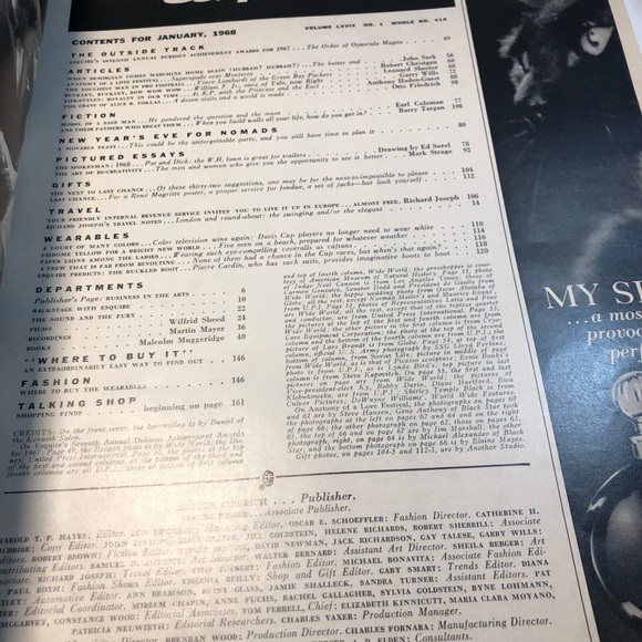 JANUARY 1968 ESQUIRE MAGAZINE ANNUAL Fashion Awards VIETNAM JANIS JOPLIN Hendrix - Picture 10 of 15